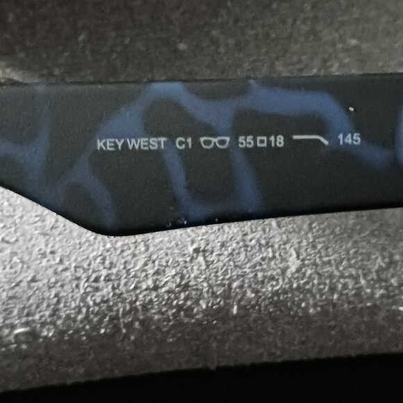 Mita Sustainable Eyewear Key West 55mm Square Sunglasses Black/Blue Mirrored - Picture 8 of 11